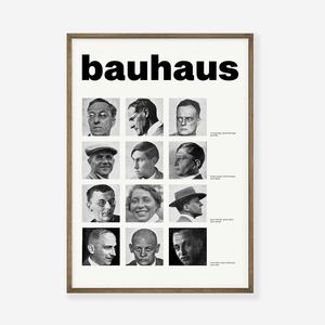 Bauhaus ビンテージアートポスター 展示会ポスター モダンアート レトロ モノクロ インテリア デザイン 芸術