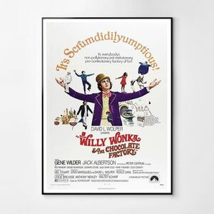 Willy Wonka and the Chocolate Factory ウィリー・ウォンカ チョコレート工場 アートポスター ビンテージポスター 映画ポスター モダン