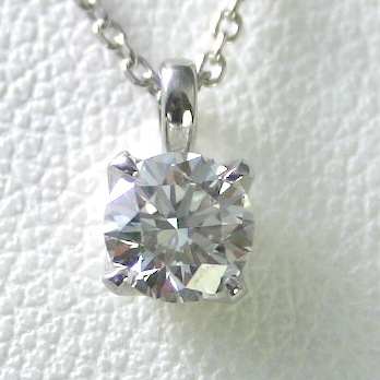 ダイヤモンド ネックレス プラチナ 一粒 0.3ct 鑑定書付 0.354ct Dカラー VVS1クラス 3EXカット H&C CGL