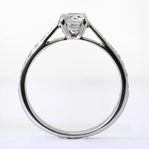 婚約指輪 安い プラチナ ダイヤモンド リング 0.3カラット 鑑定書付 0.367ct Gカラー VS1クラス 3EXカット H&C CGL_画像2