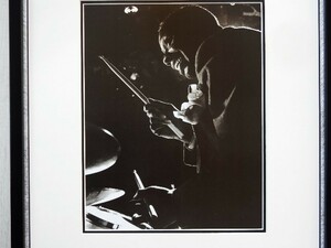 ケニー・クラーク/アート ピクチャー 額装/1948 New York/Kenny Clarke/jazz/ビバップ・スタイル/ジャズ モノクロ 写真/ディスプレイ