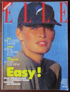 ELLE British 1988年 スティング エステル・アリディ '88-'89 ロンドン パリ ミラノ・コレクション シンディ・クロフォード 広告 難有り