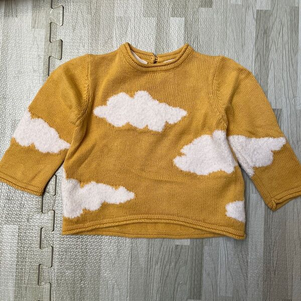 ZARA baby トップス 長袖ニット イエロー 80サイズ 子ども服