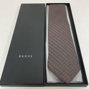 グッチ（GUCCI） ボルドー四角Gロゴネクタイ