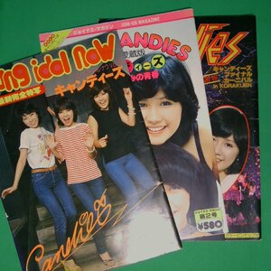 キャンディーズ 大型雑誌 3冊セット 音楽専科別冊 ラストアルバム Young idol Now LOVE CANDIES 思い出愛蔵版