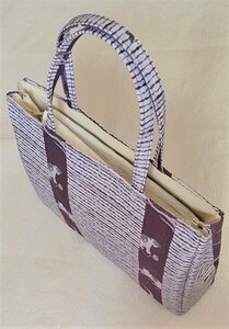 6950[ cat. . walk ] Japanese clothes handbag bag * purple 