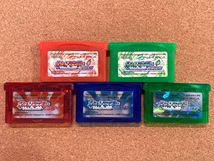 GBA◆ポケットモンスター ルビーサファイアエメラルドファイアレッドリーフグリーン 5点セット 箱説明書付き 良品 ゲームボーイアドバンス_画像10