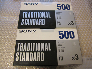 SONYソニーのベータβビデオテープTRADITIONAL STANDARD L-500新品6本組