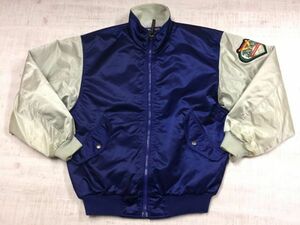 デサント DESCENTE JAERI BASEBALL CLUB 野球 スポーツウェア バイカラー グラウンドコート スタジャン ジャケット メンズ 裏ボア L 青