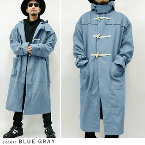  melt n wool Like spoiler ng height big duffle coat 0283l332 new goods blue gray L