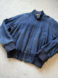 ☆★ 90s RALPH LAUREN / INDIGO LINEN G9 HARRINGTON JACKET VINTAGE ラルフローレン インディゴリネン ハリントンジャケット ビンテージ