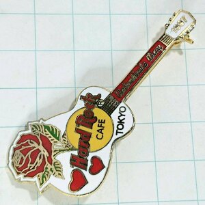 送料無料)Hard Rock Cafe 薔薇 バレンタインデー ギター ハードロックカフェ PINS ブローチ ピンズ A12798