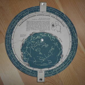 アンティーク、1960年頃『フランク社星座早見盤』天球図、天文暦学書、星図、宇宙、Astronomy, Star map, Planisphere, Celestial atlas