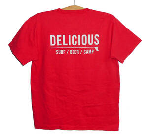 DELICIOUS デリシャス HOLIDAY T-Shirts ホリディ 半袖Tシャツ M 赤