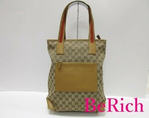 グッチ GUCCI トートバッグ ショルダーバッグ 19.0401 GG ベージュ レッド 赤 ロゴ ハンドバッグ 肩掛け 鞄 【中古】 bk7168