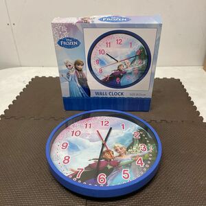 ○Disney FRIZEN 壁掛け時計 WALL CLOCK 25cm 単三電池1本(別売) アナ雪 未使用