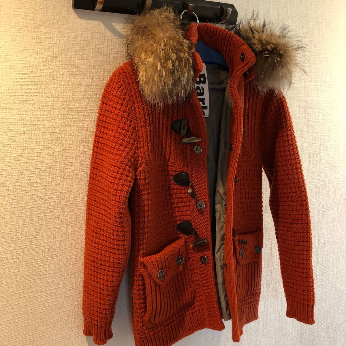 送料込 新品 BARK バーク ニット×ダウン ダッフルコート サイズXS 送料