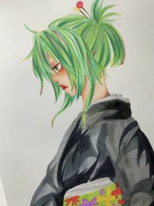 Art hand Auction ☆Hand-drawn☆Illustration☆Manga paper☆A4☆Copic☆Sign-on pen☆Ballpoint pen☆Sonozaki Mion☆Higurashi When They Cry☆nakon☆, Comics, Anime Goods, Hand-drawn illustration