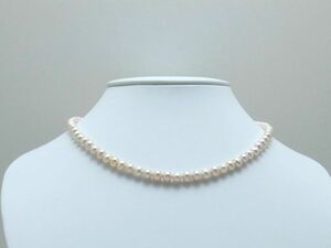 book@ pearl necklace ( lake water )5.0~6.0mm( small bead )K18 discount wheel * new goods * high class 