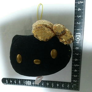  not for sale * Hello Kitty * face * soft toy * strap * black * remainder 1