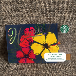 * start ba Hawaii hibiscus Starbucks card remainder height 0 dollar pin not yet shaving America 