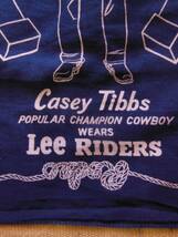 50S ビンテージ リー LEE RIDERS/CASEY TIBBS 紺バンダナ/カウボーイ/ハウスマーク/エレファント/ファストカラー_画像4