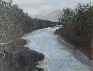 Art hand Auction ≪Komikyo≫ Haruyoshi Tada, Yamanashi/Fujikawa, oil painting, F6 No.:40, 9×31, 8cm, One-of-a-kind oil painting, Brand new high quality oil painting with frame, Hand-signed and guaranteed authenticity, painting, oil painting, Nature, Landscape painting