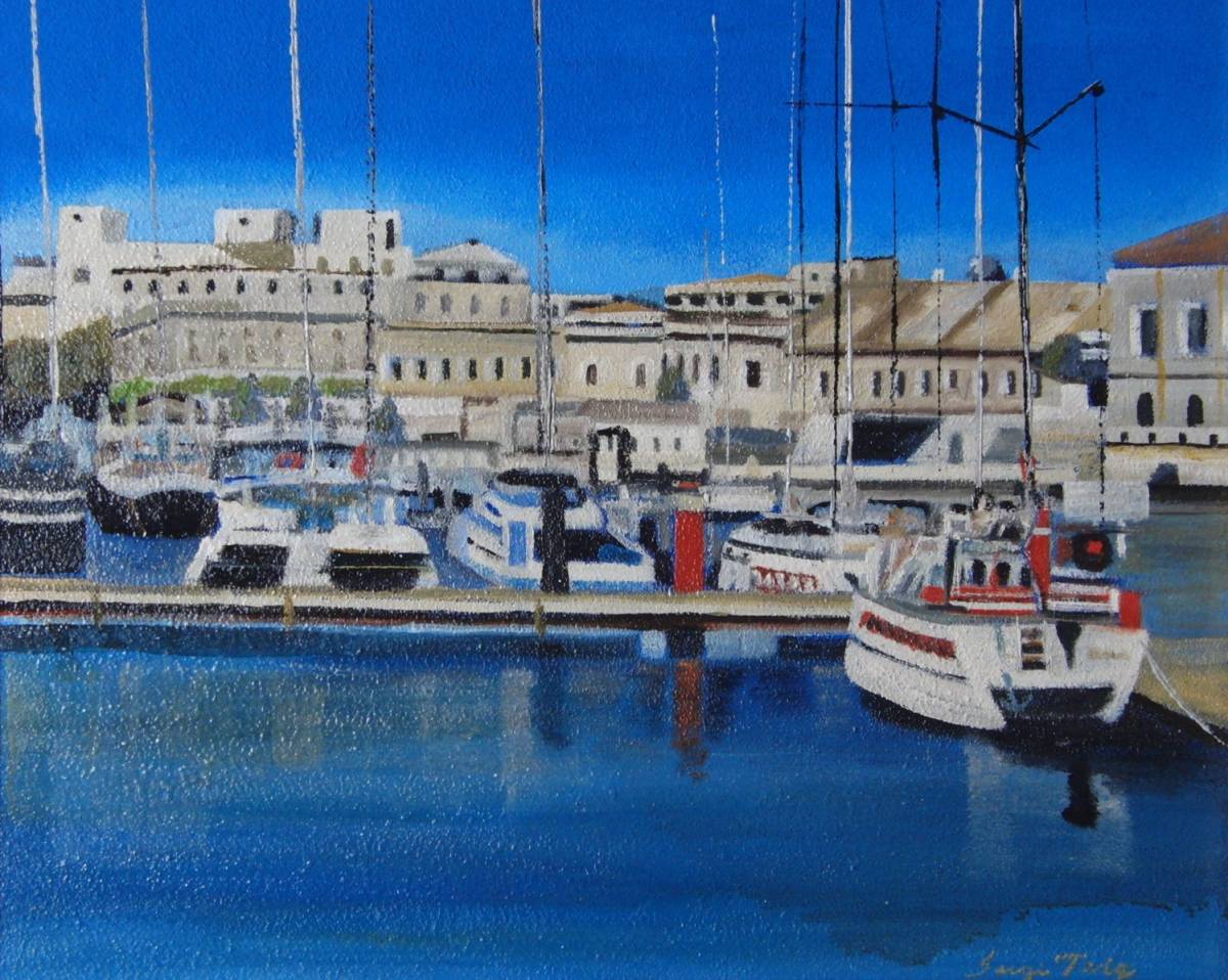 ≪Komikyo≫ Haruyoshi Tada, France Marseille, oil painting, F8 No.: 45, 5cm×37, 9cm, One-of-a-kind oil painting, Brand new high quality oil painting with frame, Hand-signed and guaranteed authenticity, painting, oil painting, Nature, Landscape painting