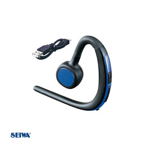 Bluetooth wireless earphone mike blue standard Ver.5.2 hands free telephone call telephone call Special . Moderno iz measures ear .. type seiwaBTE145 ht