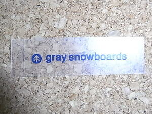 お宝ステッカー特集!!正規新品未使用 GRAY SNOWBOARDS グレイ スノーボード ステッカー /M#2211-23