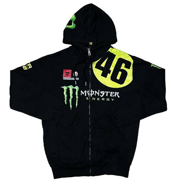 ※ダメージあり※ VR46 MONSTER ENERGY モンスターエナジー ビッグロゴ ジップアップパーカー (XL) [並行輸入品]