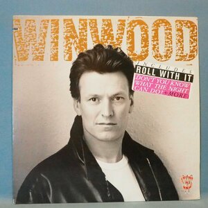 ■88年 STICKER付き 名曲ROLL WITH IT★STEVE WINWOOD★ VIRGIN 送料無料(条件有り)多数出品中!★オリジナル名盤■