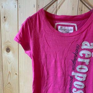 [KWT2683] AEROPOSTALE 半袖Tシャツ レディース ピンク XS ポス