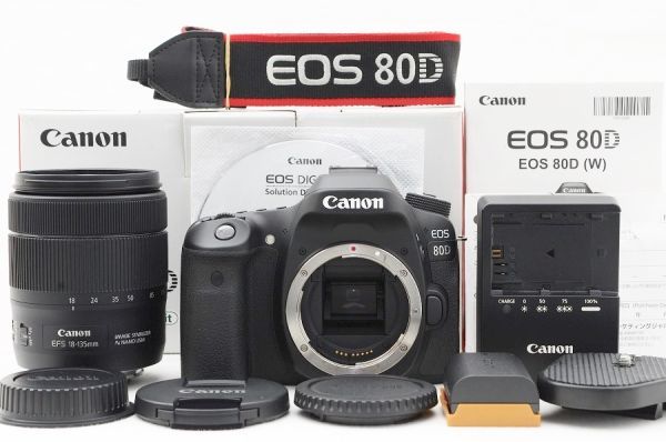 CANON EOS 80D EF-S18-135 IS USM レンズキット オークション比較 