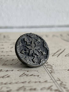 フランス パリ 19世紀後期 星 ホワイトメタル ボタン φ12mm 布 生地 リネン 刺繍 裁縫 手芸 骨董 美術 アンティーク