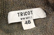美品 イタリア製 トリコ ウィムニールス TRICOT WIM NEELS ケーブル編み タートルネック 極上のふわとろアルパカウールニットセーター/48_画像3