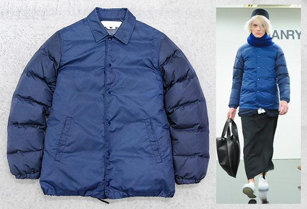名作!ランウェイ着!定価¥73,400 コムデギャルソン GANRYU ガンリュウ「14AW スピリチュアルアンビエント」”ダウン”コーチジャケット