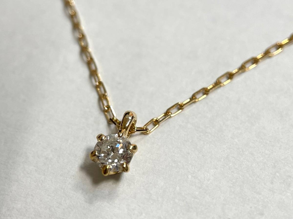 ほぼ未使用 定番人気 ジュエッテ K10 ダイヤモンド ネックレス