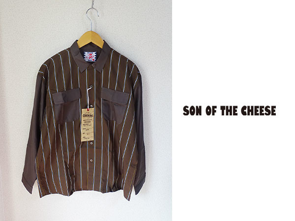 未使用タグ付き★送料無料匿名発送★SON OF THE CHEESE★サノバチーズ★Stripe Cleric Shirt★長袖ストライプシャツ定価19800円