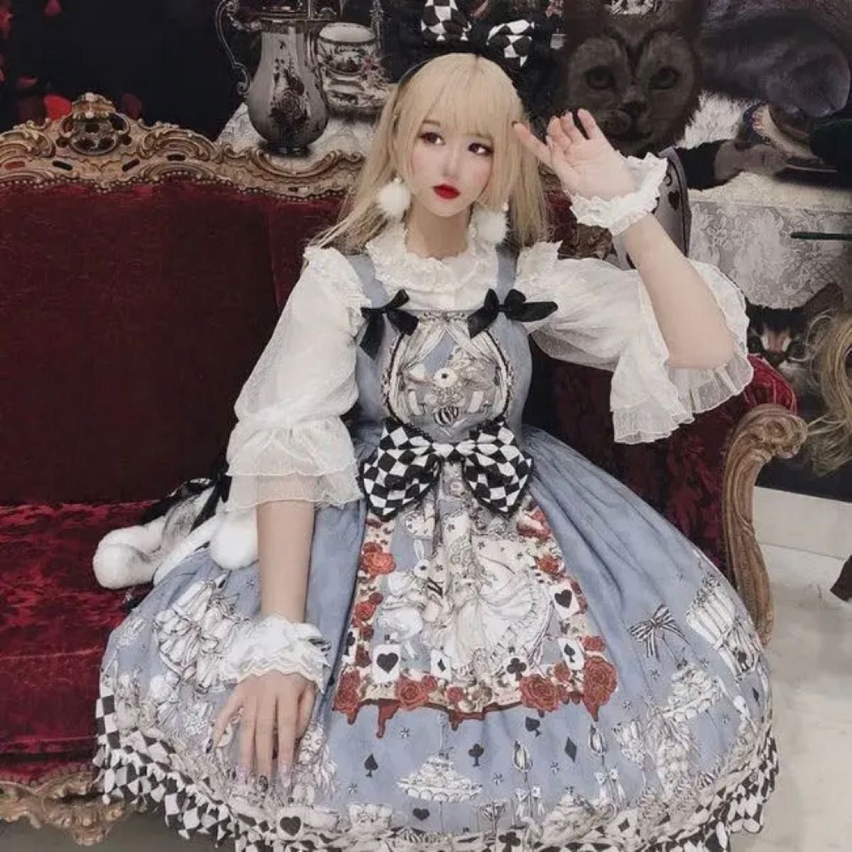 Mサイズ ローリタLolita Ostara's あんず色キャミワンピース