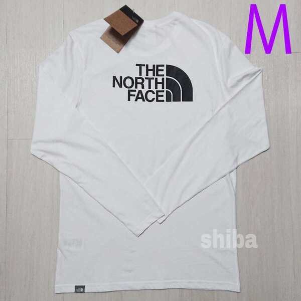 THE NORTH FACE ノースフェイス 長袖 ロンT ロング tシャツ ホワイト 白 イージー Easy 海外Mサイズ