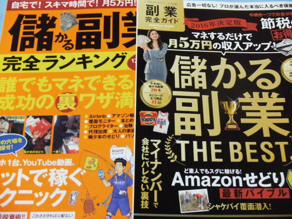 【 送料無料 】■即決■☆副業完全ガイド 儲かる副業THE BEST+別冊宝島2305 儲かる副業 完全ランキング　まとめて2冊