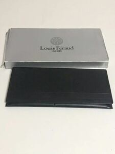 即決◆未使用　Louis feraud ルイ・フェロー　高級革財布 小銭入れなし　　カードケース付　　黒　