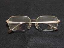 新品　LIMITED　リミテッド　日本製　メガネ　眼鏡　高級感　上品　ハーフリム　チタン　薄いゴールド_画像3