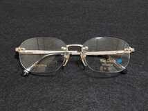 新品　Wing Excella ウイングエクセラ　日本製　鯖江　サバエ　メガネ　眼鏡　高級感　上品　ツーポイント　シルバー　チタン_画像3
