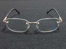 新品　Wing Excella ウイングエクセラ　日本製　鯖江　サバエ　メガネ　眼鏡　高級感　上品　ツーポイント　シルバー　チタン_画像6