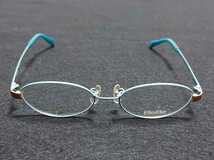新品　BeBe ベベ　ブランド　メガネ　眼鏡　高級感　上品　フルリム　水色　軽い　子供用　キッズ_画像5