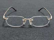 新品　S.T.Dupont　エステーデュポン　メガネ　眼鏡　高級感　上品　ツーポイント　チタン　ゴールド_画像3