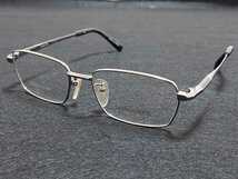 新品　LONGINES　ロンジン　日本製　メガネ　眼鏡　高級感　上品　フルリム　チタン　シルバー　研出七宝_画像4