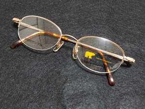 新品　Golden Bear ゴールデンベア　日本製　メガネ　眼鏡　高級感　上品　ハーフリム　超弾性　ゴールド